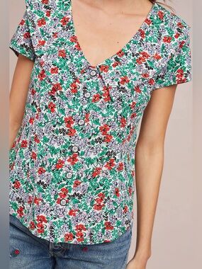 Anthropologie Maeve Austen Collared Blouse